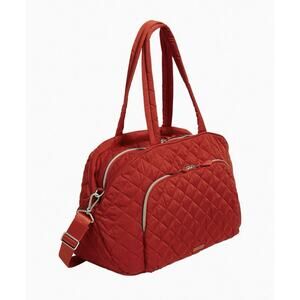 Vera Bradley Weekender Travel Bag in Cardinal Red Carry On Duffel Trolley Sleeve